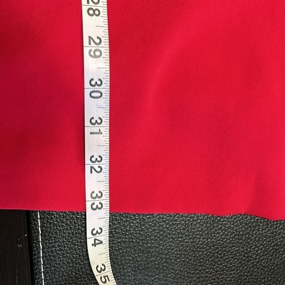 Shoshanna Melody Dress Ruby Red High Neck Long Sleeve Ruffle Neck Dress Sz 6 - Picture 16 of 16